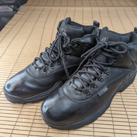Timberland Mens "White Ledge" Waterproof Hiking Boots Size 12 Black Leather 1212 - Picture 2 of 11